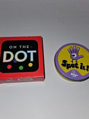 On The Dot & Spot It Tin Classic Card Game Lot Matching Brain Teaser READ
